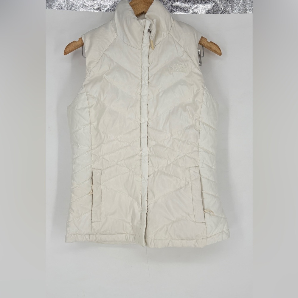 The North Face White Zip-Up Vest‎ with High Collar